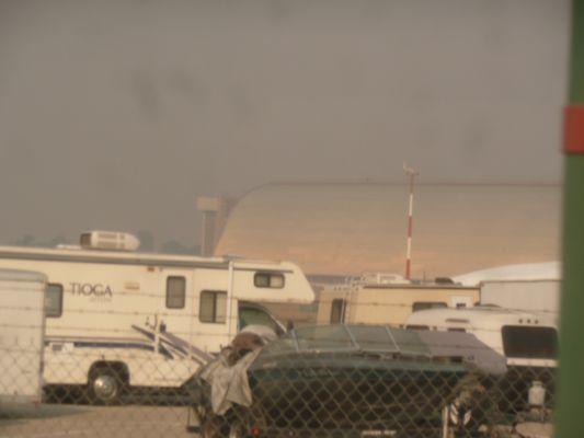 silos and parking