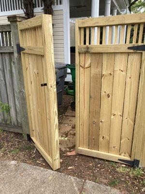 Built new fence gate