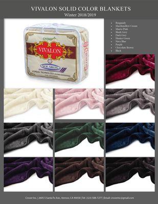 Vivalon Korean Solid Color Blankets