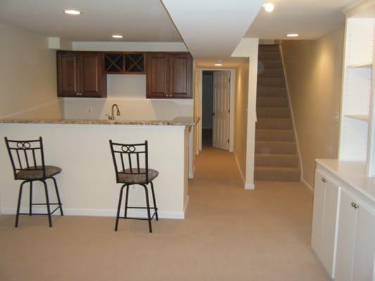 750 sq. ft. basement with full wet bar and full bath.