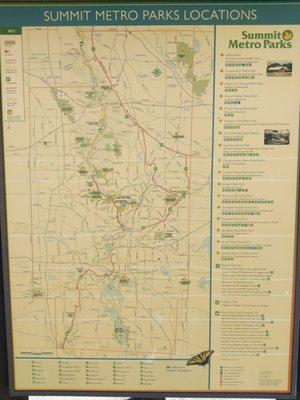 Summit County Metro Parks Map on site