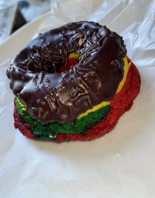 rainbow cookie donut