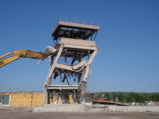 Fairbanks Airport  Control Tower Demolition