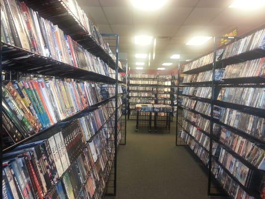 Racks of movies