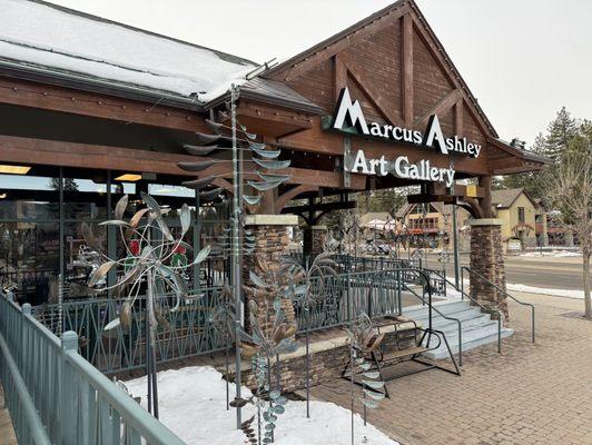 Front of Gallery in the January snow