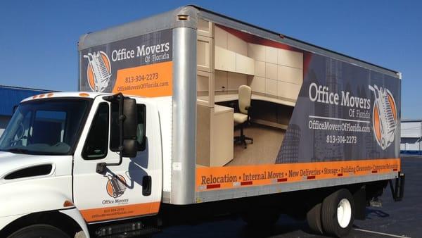 Our clean, professional and well branded moving van!