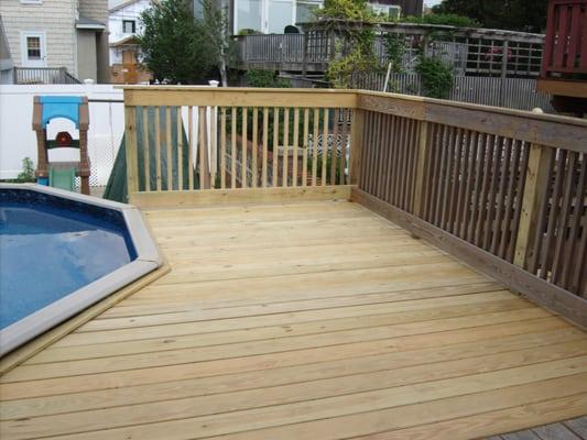 This picture shows a small slice of the completed deck extension.