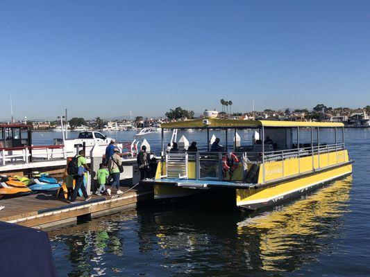 Our class going on the field trip boat!