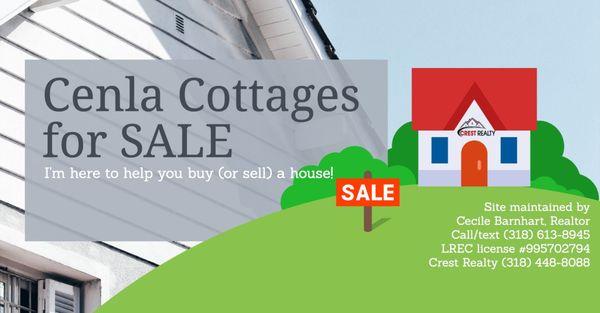 Join the group I curate on Facebook featuring cottages for sale in Central Louisiana.