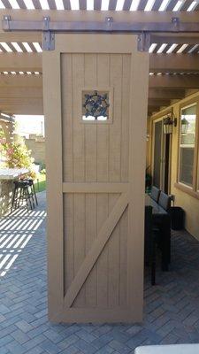 Custom built barn door 34" x 96"