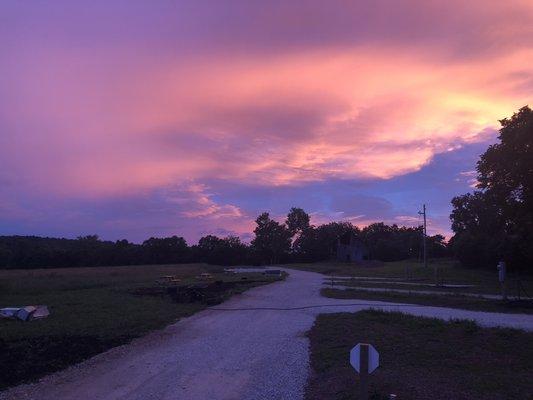 Beautiful sunset from campground.