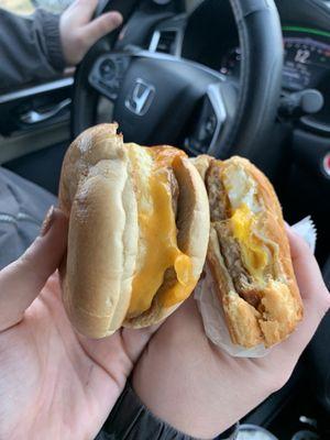 Breakfast sandwiches