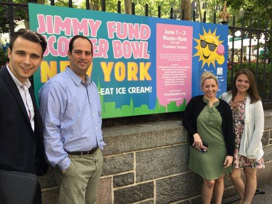 Great summer fun with colleagues. Eating ice cream for a cause.