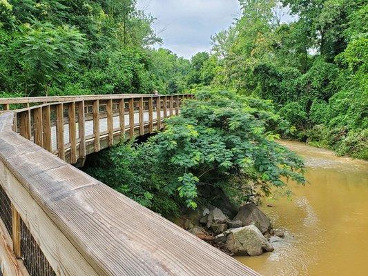 Switchback of sweeping bridge