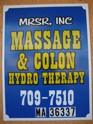 MRSR inc. Massage and Colon Hydro Therapy