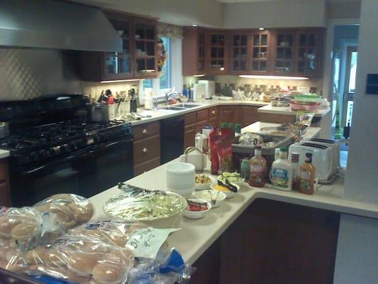 Kitchen inside the house.