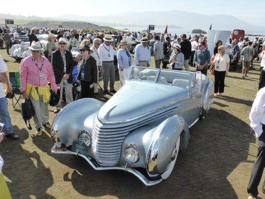 1937 Delahaye 145 Franay Cabriolet at the 65th Pebble Beach Concours d'Elegance 2015.