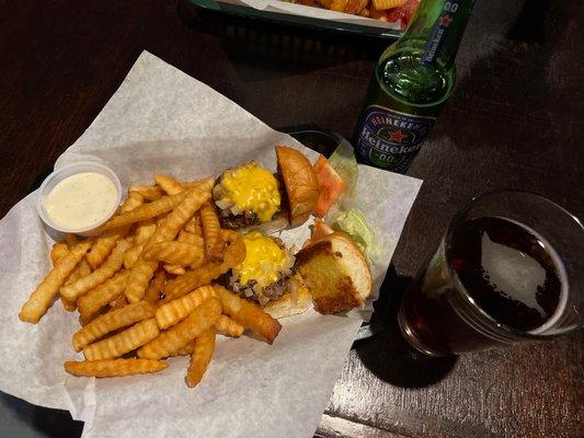 Sliders with beer can't go wrong