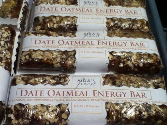 Date Oatmeal Energy Bars, no preservatives, no dairy