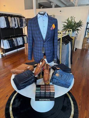 Men's tailored jeans and custom clothing