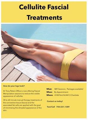 Cellulite Fascia Release - Our innovative treatment to manage cellulite! Safe, natural :)