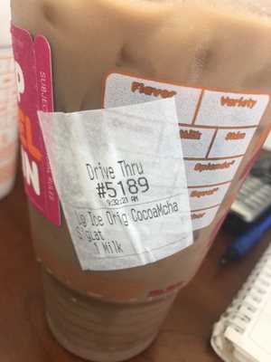 Noticed I order at 9:32 didn't get my coffee till 9:46