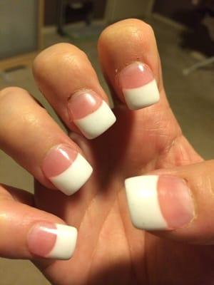 Pink and white solar with cut cuticles and pockets and lifting