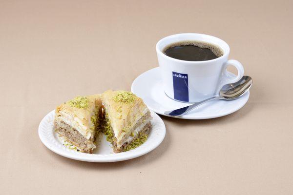 Baklava and coffee