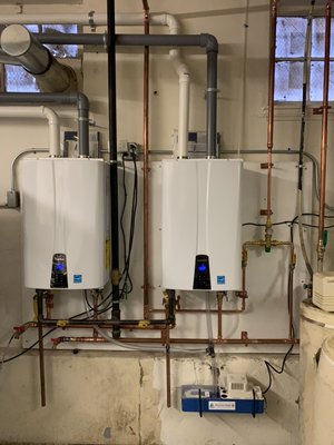 On the man tankless system