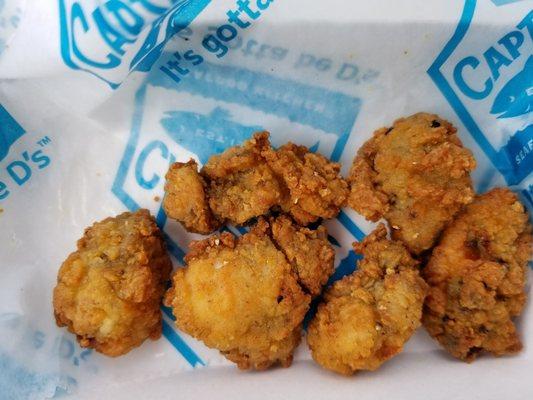 Fried Oysters. Pretty good, great texture.