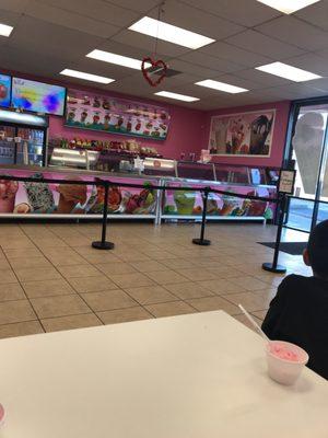 Just half of the ice cream counter. The