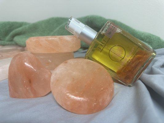 Pink Himalayan Salt Stone Massage in 75; 105 and 120 minutes add on CBD oil for extra relief, relaxation and fighting inflammation