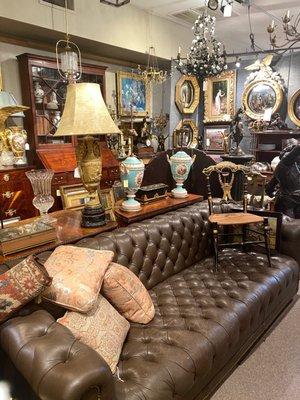 Acanthus Antiques, inside our brick and mortar location