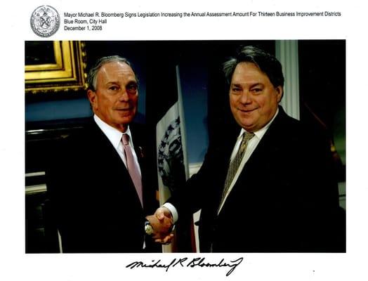 Firenze Jewels' Jeffrey Levin and former New York City mayor Michael Bloomberg