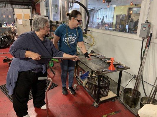 Glassblowing class