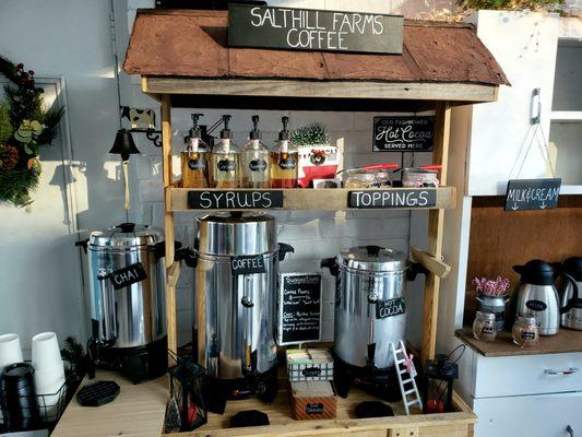 Self serve coffee station