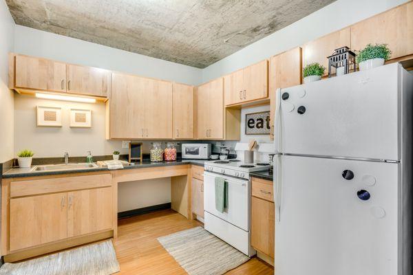 Dormitory shared kitchen