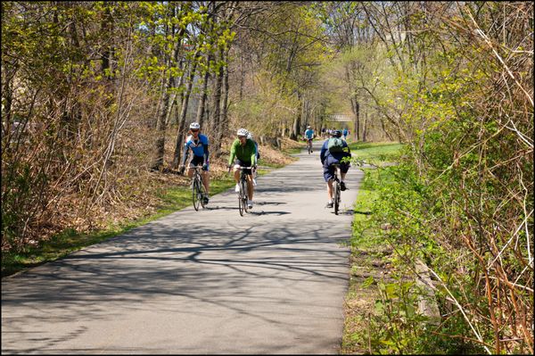 Minuteman Bike Path goes through Arlington Center