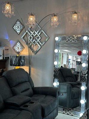 - Floor Mirror
- Floor Lamp
- Loveseat