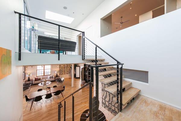 Open flow to the magnificent upper level of The Box Factory Loft.