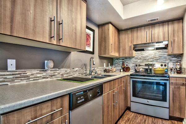 Kitchen at Desert Boutique Apartment Homes in Palm Springs, California.