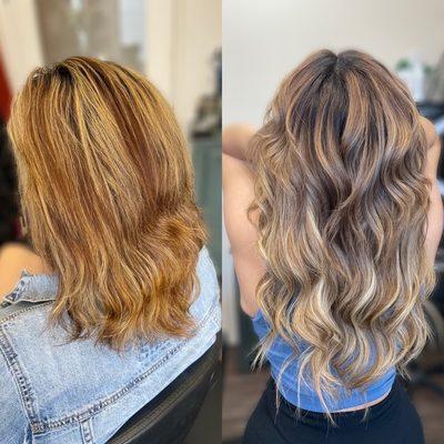 Balayage / Blonding Session
2 Rows of hair extensions
#dallashairextensions #dallasblonding