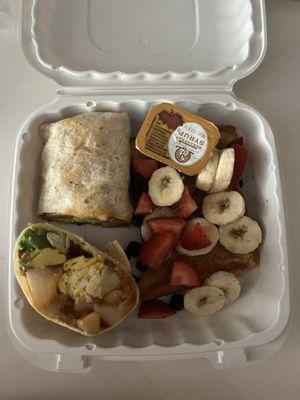 Breakfast Burrito with French Toast