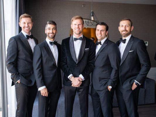 Groom and his groomsmen. Portrait