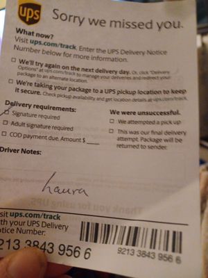 UPS receipt