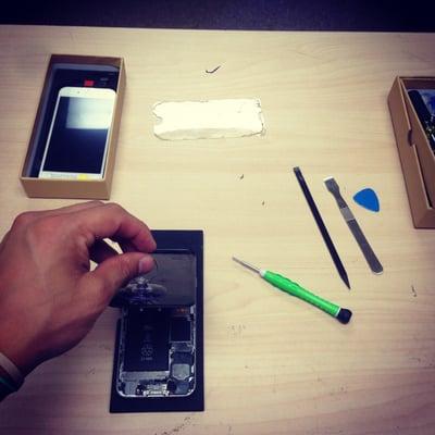 iPhone 5/5C/5S screen repair service is $45 with parts included. 4072790958 | iPhone Repair in Kissimmee.