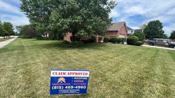 Claim Approved!! 

This homeowner is getting a FULL ROOF REPLACEMENT covered by their insurance company.