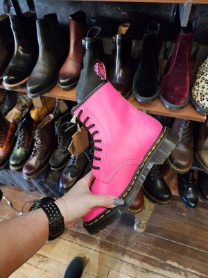 Pink pink doc martens