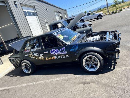 Toyota Corolla drift car we are sponsoring!!