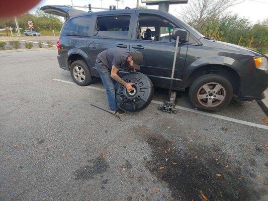 We do tire changes!